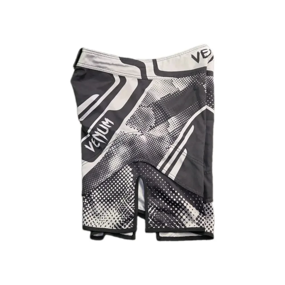 Venum Men’s MMA Fight Team Shorts Sz L 34/36 Black Gray Logo Training Z2-87